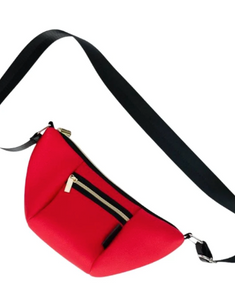 Red Neoprene Crossbody Bag