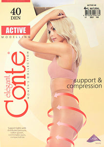 Conte Active Modelling Pantyhose 40 Den (Control Top with Compression)
