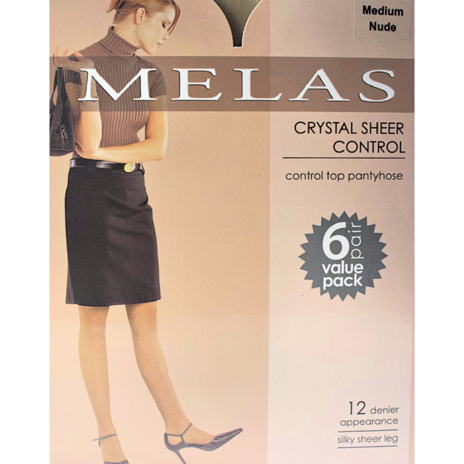 Melas Pantyhose Crystal Sheer Shaper 6pairs/pk