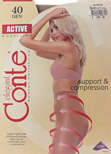 Conte Active Modelling Pantyhose 40 Den (Control Top with Compression)