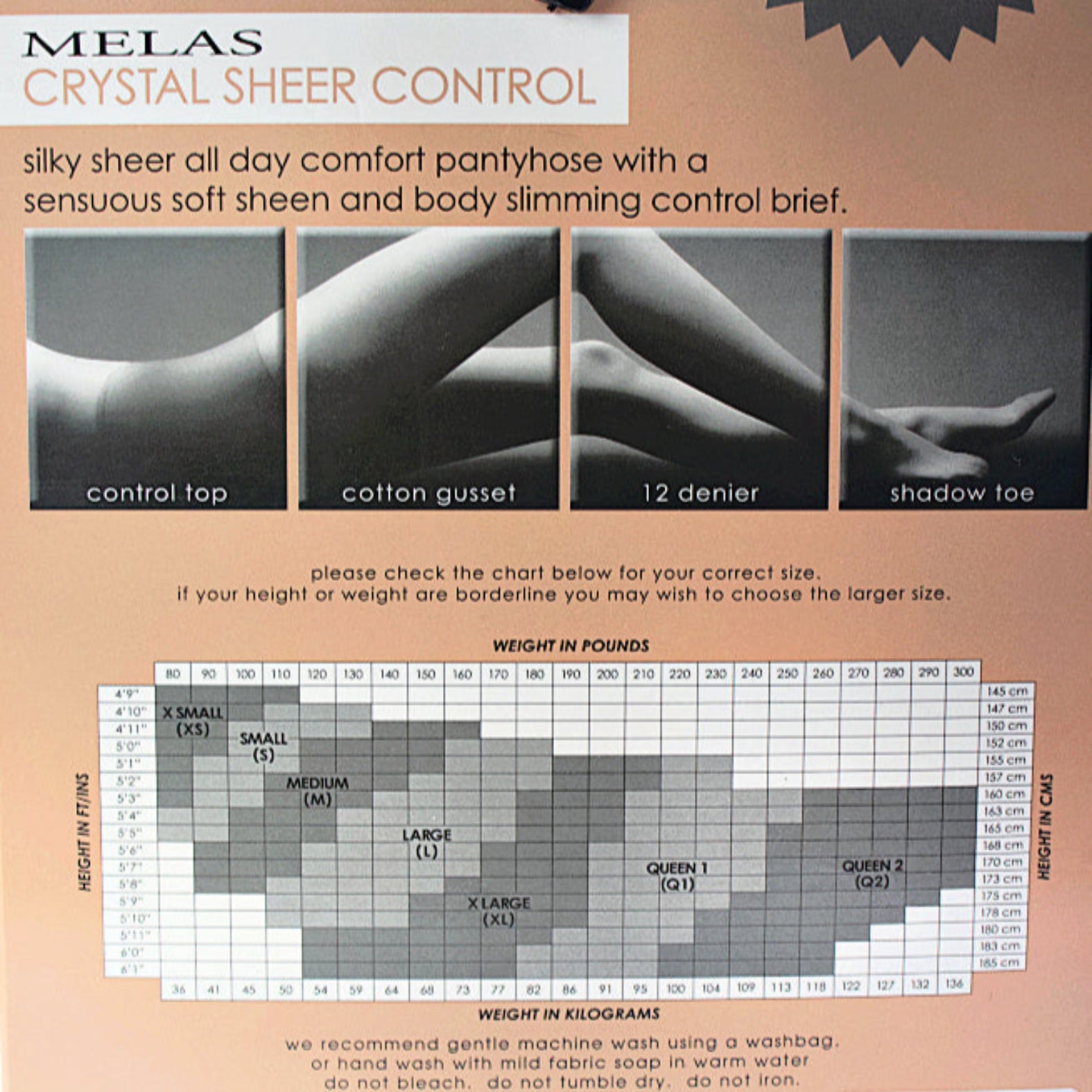 Melas Pantyhose Crystal Sheer Shaper 6pairs/pk – PhantomOutlet